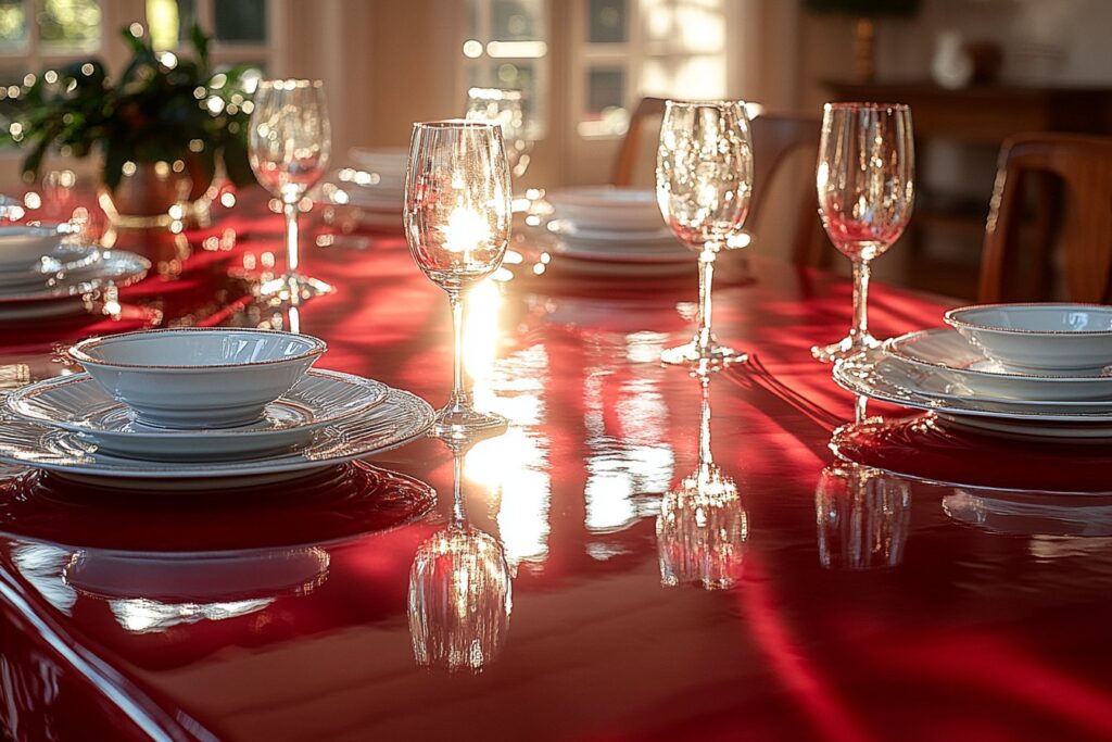 La toile cirée rouge : passion et dynamisme pour vos repas