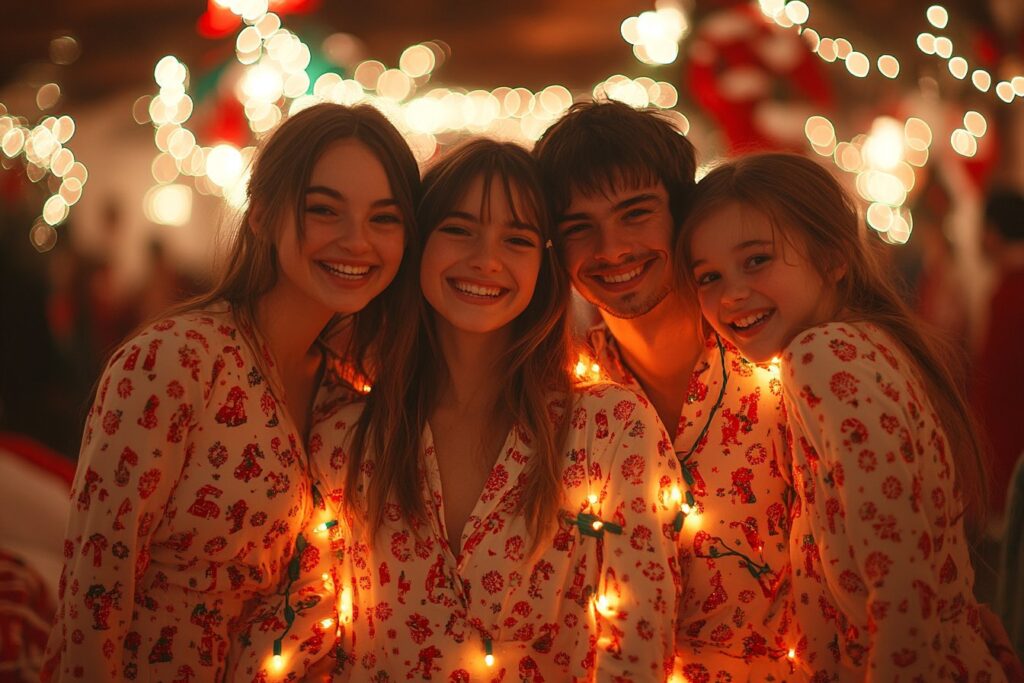 Illuminez vos soirées de fête avec des pyjamas de noël éclatants et des lumières féeriques