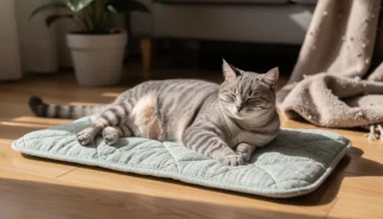 Tapis rafraîchissant lavable pour chat : solution idéale contre la chaleur