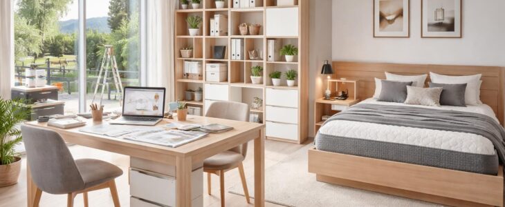 Choisir son mobilier pour travaux maison aux Bains avec meubles Gautier, literie Bultex et rangements modulables