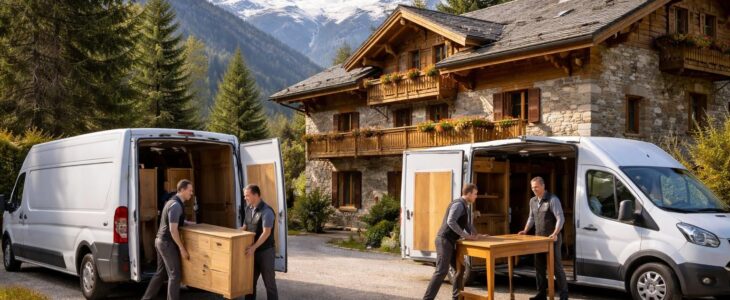 Livraison de meubles dans les Savoies avec des fourgons aménagés Peugeot Boxer et Ford Transit