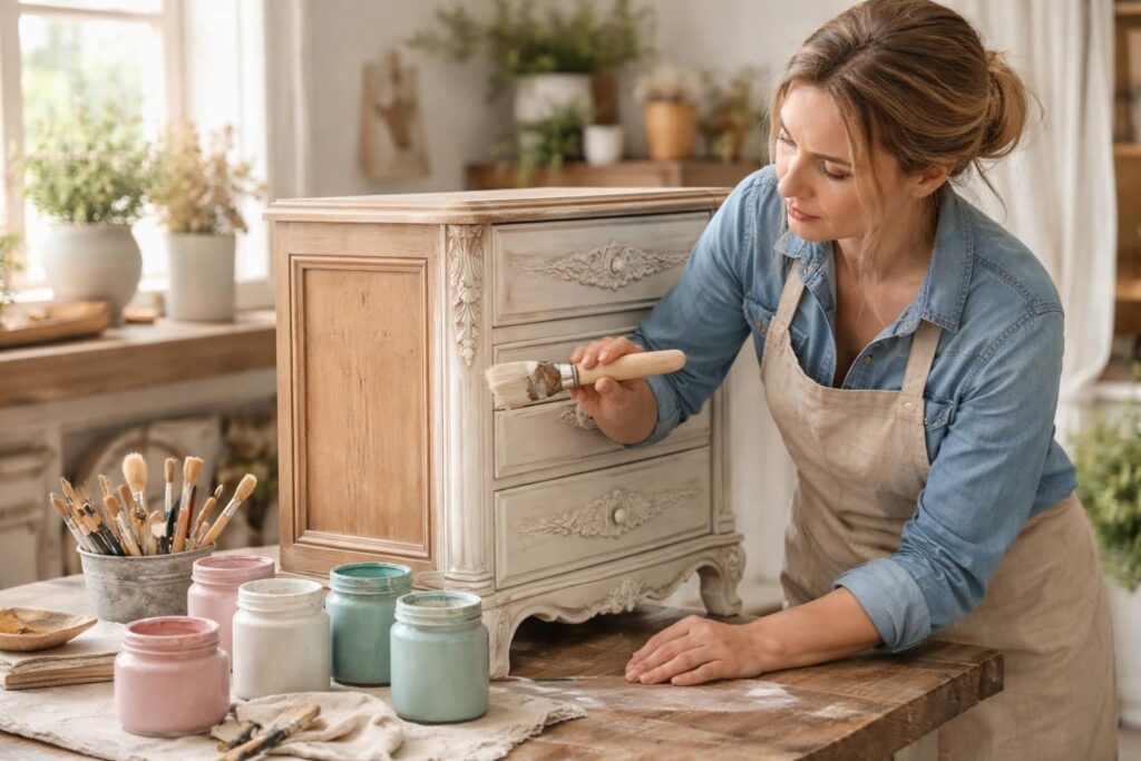 Relooker des meubles anciens avec la peinture à la craie Annie Sloan