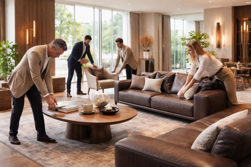 Roche Bobois Business équipe les espaces de réception des entreprises de luxe