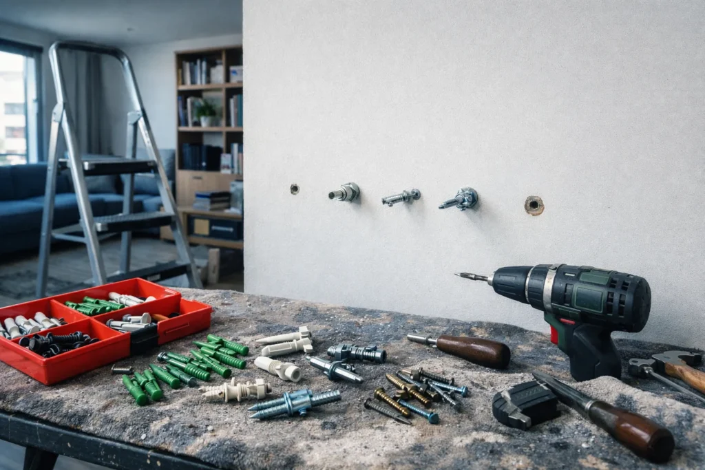 Fixer dans du placo tient, à condition de choisir la cheville