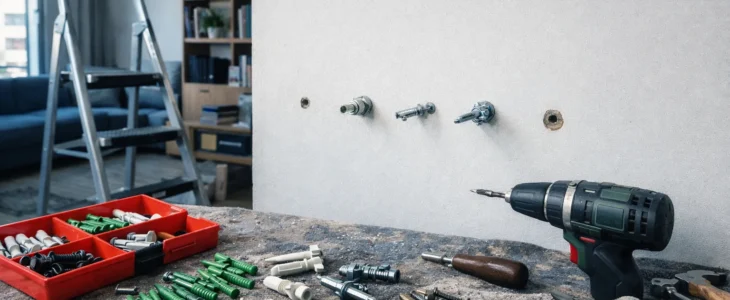 Fixer dans du placo tient, à condition de choisir la cheville
