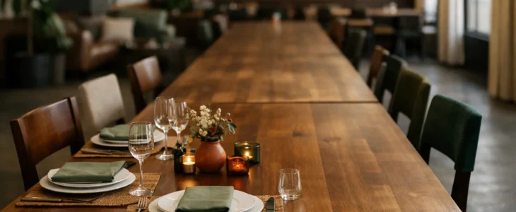 Une table accueille moins de convives que sa longueur ne le promet