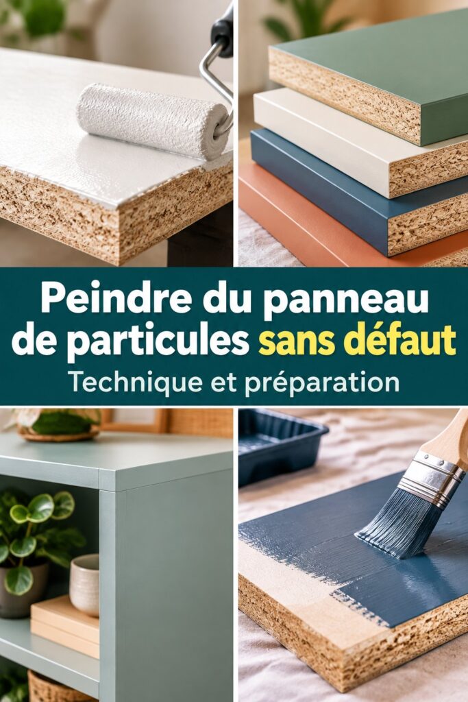 Un panneau de particules fraîchement peint avec une finition lisse et sans défauts.