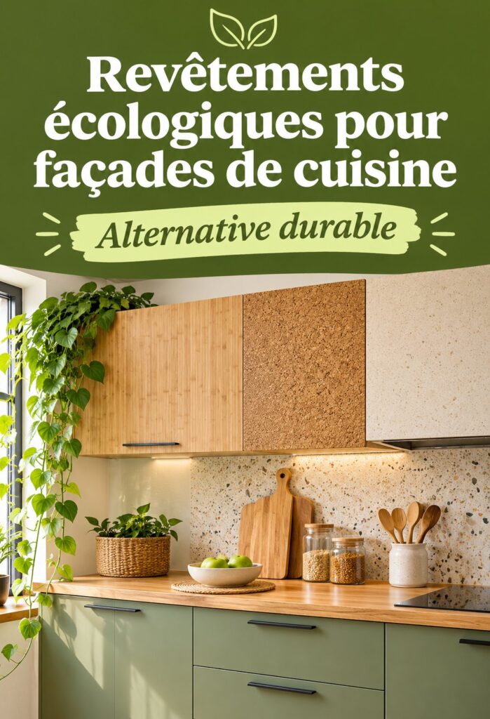 Cuisine avec façades en matériaux écologiques